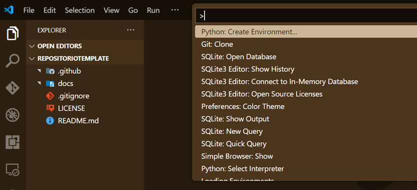 Criação de Ambiente Virtual
